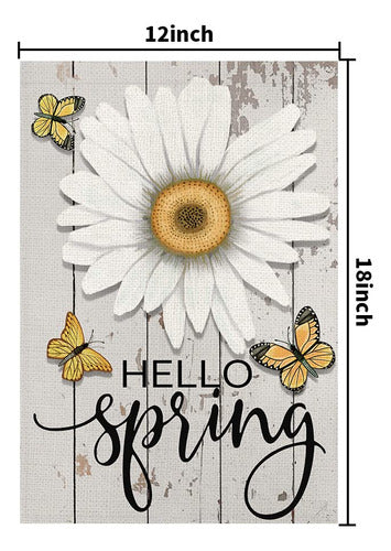 Bandera De Jardn De Flores De Hello Spring De 12 X 18 Pulgad 4