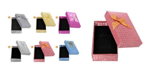 Set of Cardboard Jewelry Cases with Bow - Pack of 12 6