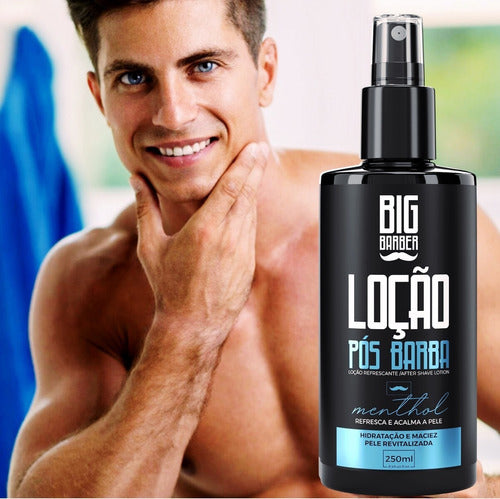 Loção Pós Barba Big Barber 250ml Menthol Para Pele Sensíveis 1