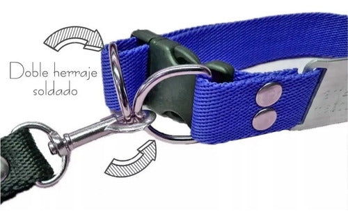 Set 15mm Collar + Leash + Slide-on ID Tag for Small Dogs 13