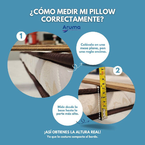 Aruma Pillow Colchon Desmontable 130x190 2 Plaza Con Elástico 4