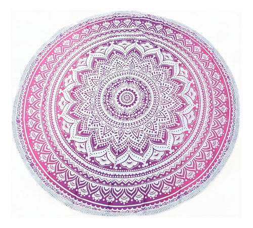 Mundo Hindú Round Mandala Yoga Blanket 3