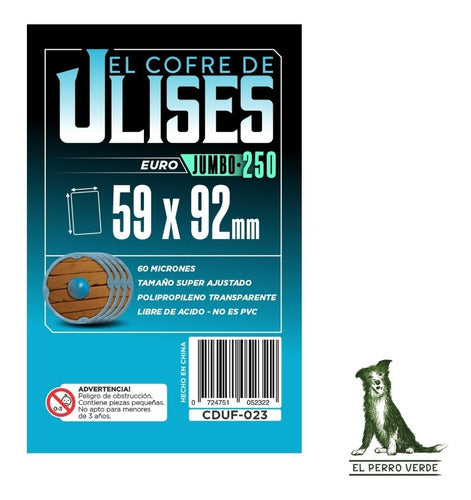 Cofre de Ulises Sleeves Folios Protectores Cartas Euro 59x92mm (250 U) 0