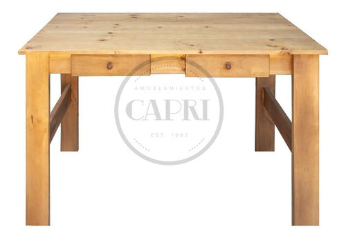 Amoblamientos Capri Escritorio Pata Recta 120x60 Estilo Campo Encerado 5