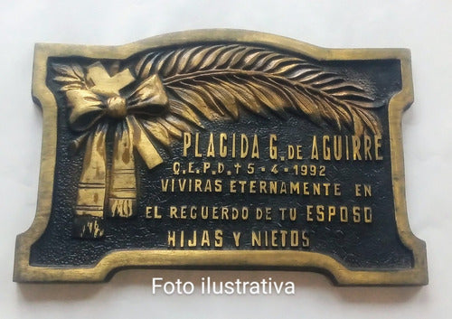 Bronze Funeral Plaque 0