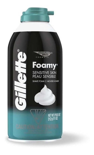 Gillette Foamy (Shaving Foam for Sensitive Skin 312g) 0