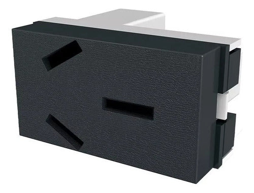 Jeluz Platinum Black 20A Outlet Module x10 Units 0