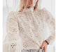 Las Barchelas Romantic Chic Broderie Blouse with Balloon Sleeves and Mao Collar 5