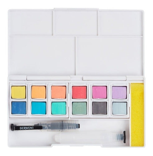 Set Derwent Acuarelas Tonos Pastel X 12 Colores 2