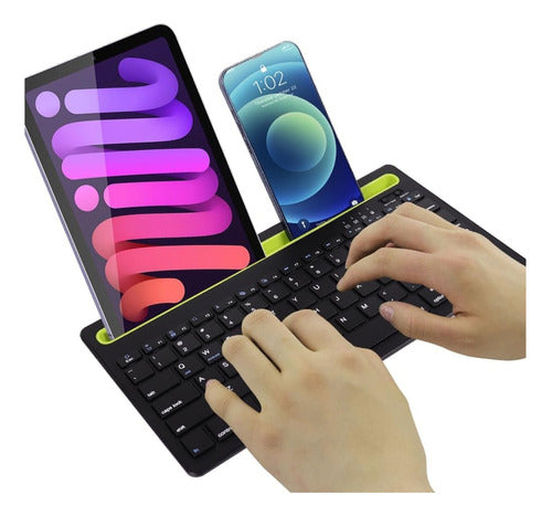 Generic Bluetooth Portable Wireless Keyboard with Tablet and Phone Stand 0