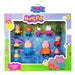 Peppa Pig Set 11 Muñecos Familia Y Amigos Articulados C/caja 0