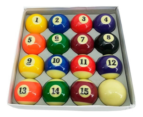 Bisonte Juego De Bolas De Pool 57 Mm Hvy X 16 Medidas Profesional 0