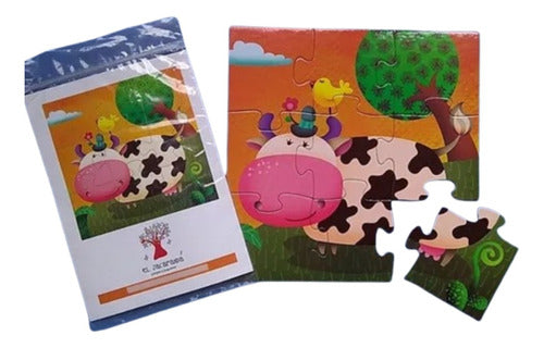 Puzzle La Vaca 18x18 Cm Jacaranda 9 Piezas Pacx10 Souvenir 0