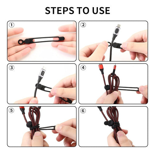 [20parque] Umust Silicone Cable Ties,reusable Cable Manageme 1