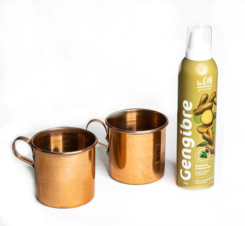 Combo Moscow Mule- Espuma Pronta De Gengibre + 2 Canecas 1