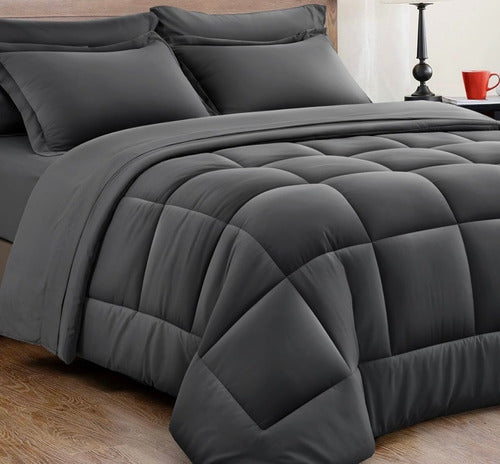 CONFECCIONES AURA Reversible Comforter Queen Size + 2 Pillowcases 3