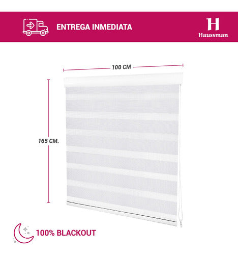 Haussman Cortina Roller Zebra Para Cocina Blanco 100x165 1