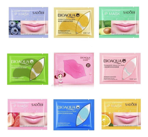 10-Piece Pack Collagen Lip and Under-Eye Patches - Pack X10 Mascarillas Parches Para Labios Colageno Y Ojeras