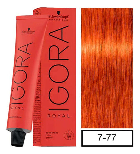 Schwarzkopf Igora Royal 7-77 + Oxidant 60ml 1