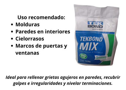 Enduido Ideal Cielorraso Interior 3.5kg Tek Bond 1