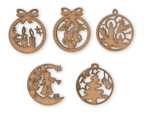 PASCUAL VICTOR VIOTTI Christmas Ornaments Laser-Cut MDF Pack of 30 Units 0