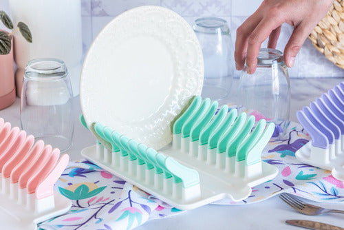 Generic Aqua Pastel Plate Drainer 25x18x7cm 1