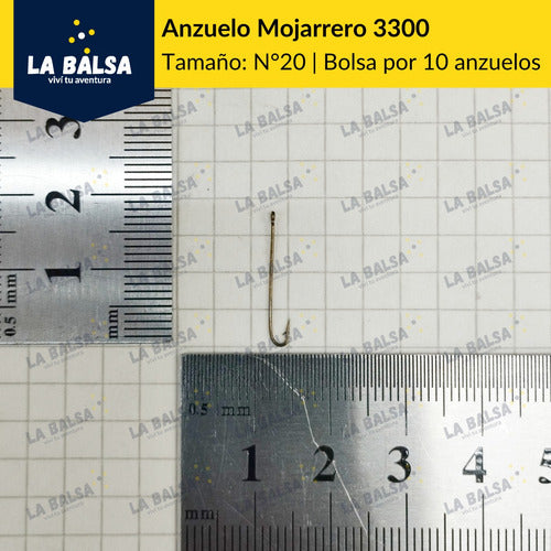 Anzuelo Mojarrero 3300 N°20 (Pack of 10 Hooks) 2