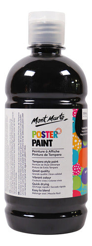 Tempera Secado Rapido Mate X500ml Color Negro Lampara 0