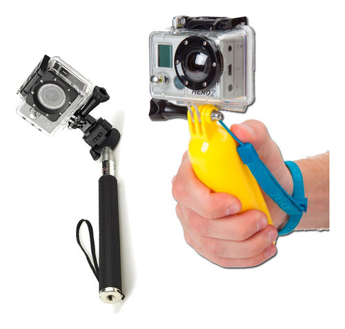 Enova Monopod Selfie Stick + Flotador Para Camara Tipo Go Pro 0