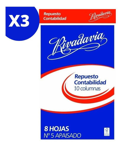 Rivadavia Replacement X8 Accounting Sheets 10 Columns 1