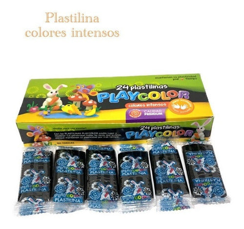 Genérica Caja Plastilina Color A Elección X24 Unidades 2