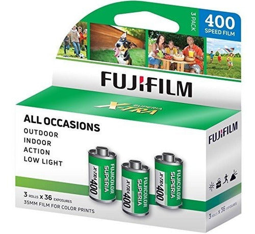 Fujifilm Fuji Superia X-Tra 3 Pack ISO 400 36 Exp Film 0