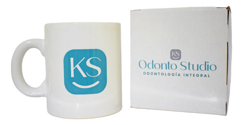 Yamila Acosta Diseño Gráfico Ceramic Mug Customized Company Logo with Box - 36 Units 2