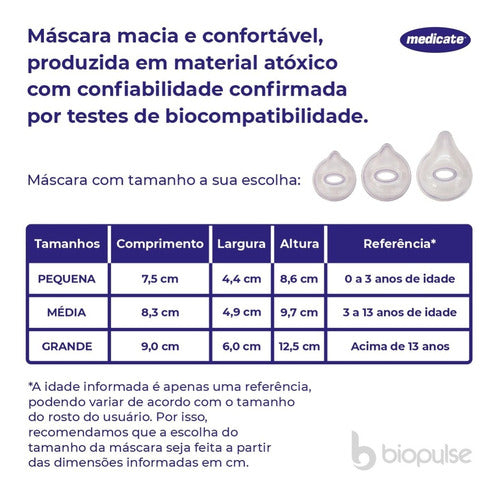 Espaçador Para Medicamentos Com Mascara Tamanho M (rosa) 5