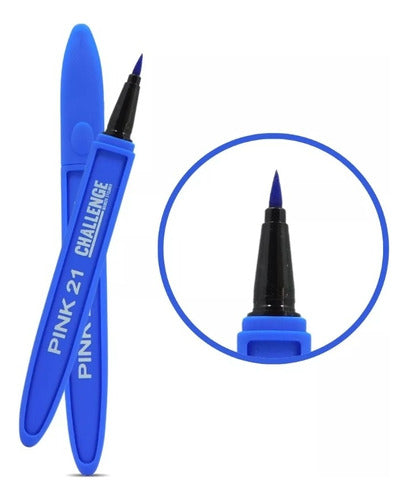 Pink 21 Fine Tip Blue Fiber Eyeliner 0