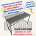 Bancada Mesa 160x40 Inox Industrial Com Espelho Sem Base 2