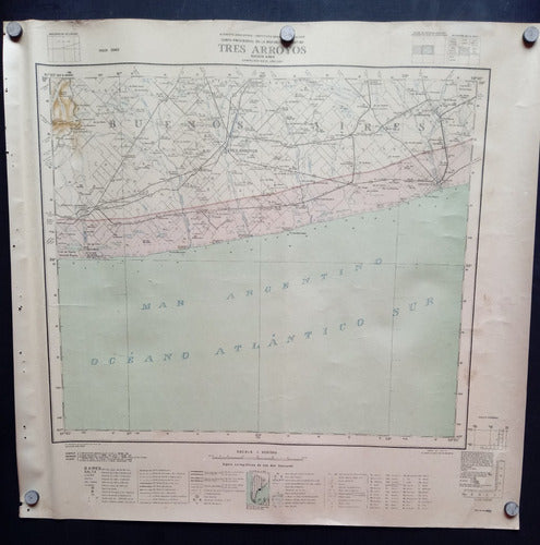 Mapa Tres Arroyos Buenos Aires Instituto Militar 1951 1