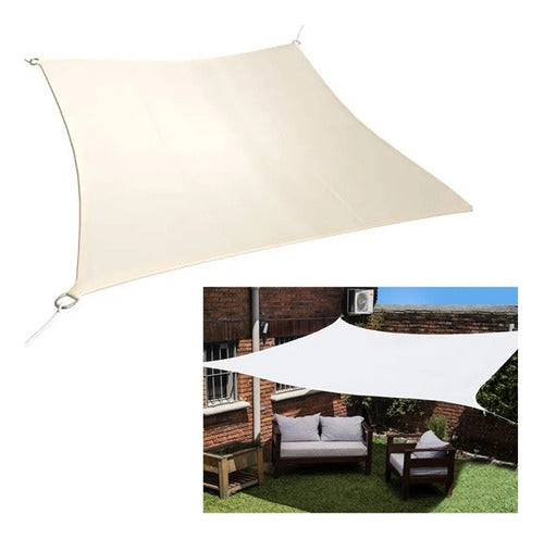 Tecsys High-Quality Shade Sail Mesh 6 x 2 Meters 98% UV Filter White 1