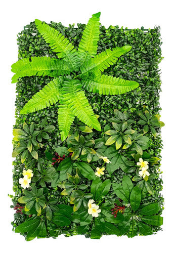 Expreso Polar Vertical Garden Panel with Ferns and Flowers - Set of 3 0