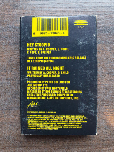 Cassette Audio Coleccion - Alice Cooper -  Hey Stoopid 1