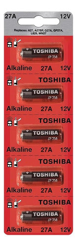 Toshiba Pack X5 Alkaline Batteries 27A 12V Remote Control Camera 0