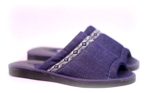 Denaro Men's Slippers 199 Jean Blue 1