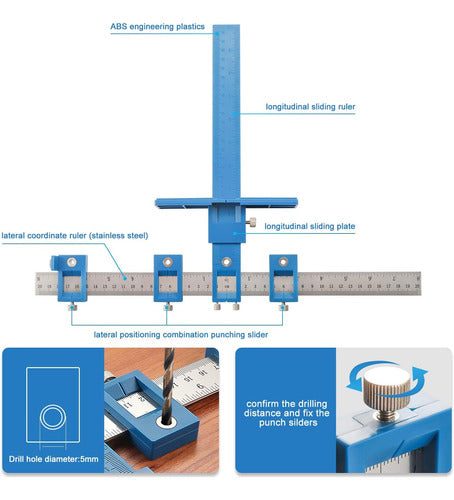 HERMES SHOP Adjustable Drill Guide for Installing Handles and Locks 2