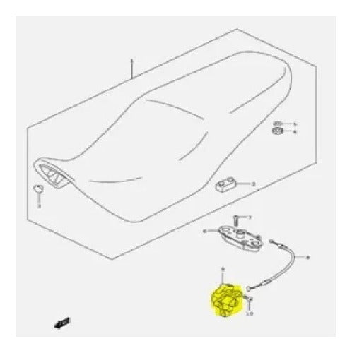 Fechadura Trava Capacete Assento Yes 125 05 A 17 9570028d00 4