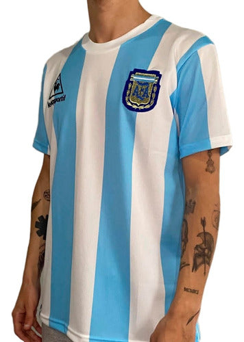 Argentina 86 Maradona Retro Champion Mexico 1986 T-shirt 1