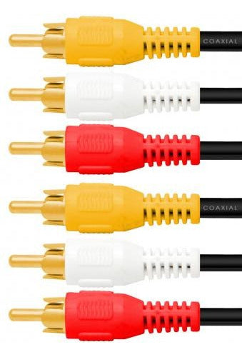 MyE RCA Video Audio Cable Male to Male 1.5 Meters 3x3 Connectors 1