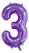 Genérica Globo Numero Violeta 40 Cm 4