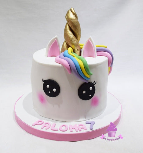 SS GOURMET Torta Unicornio Personalizada Tematica - Doble Altura 40p 0