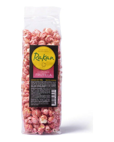 Rakan Pochoclos Premium Dulces Con Pulpa De Frutilla - X150g 0