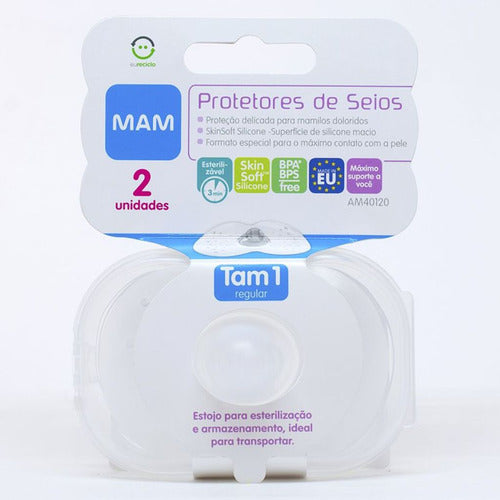 Kit 4 Protetores De Seios Tam.1 Nipple Shields - Mam 6